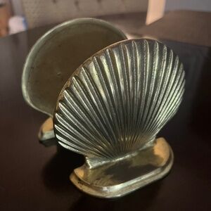 Bronze seashell bookends